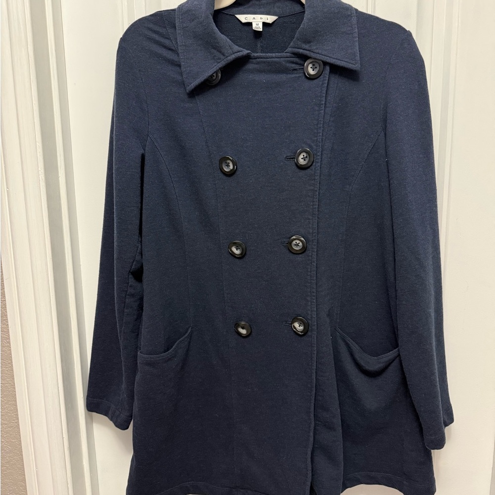 CAbi Midnight Blue Pea Coat (J-7)